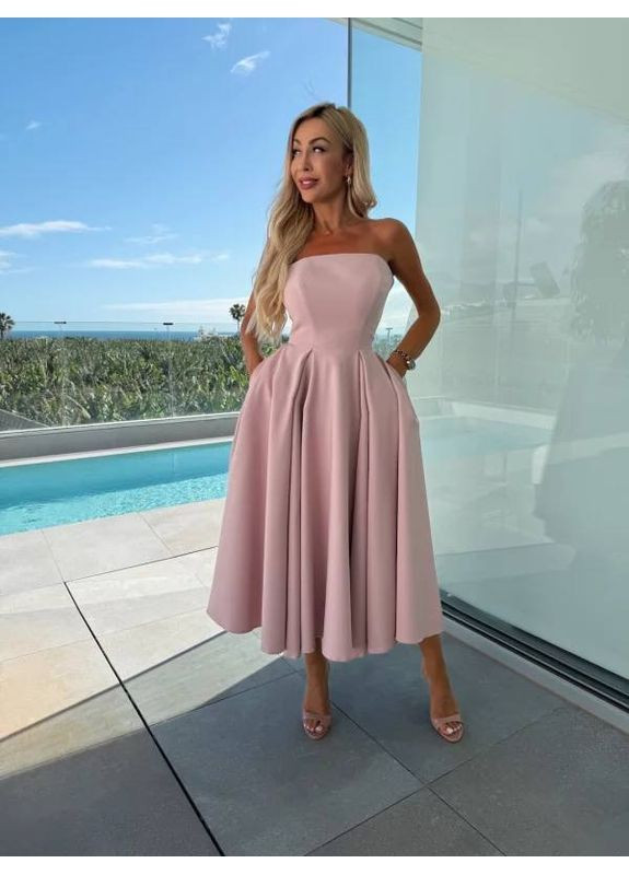 Рожева святковий, вечірня жіноча сукня елегантна а-силует Style Point однотонна