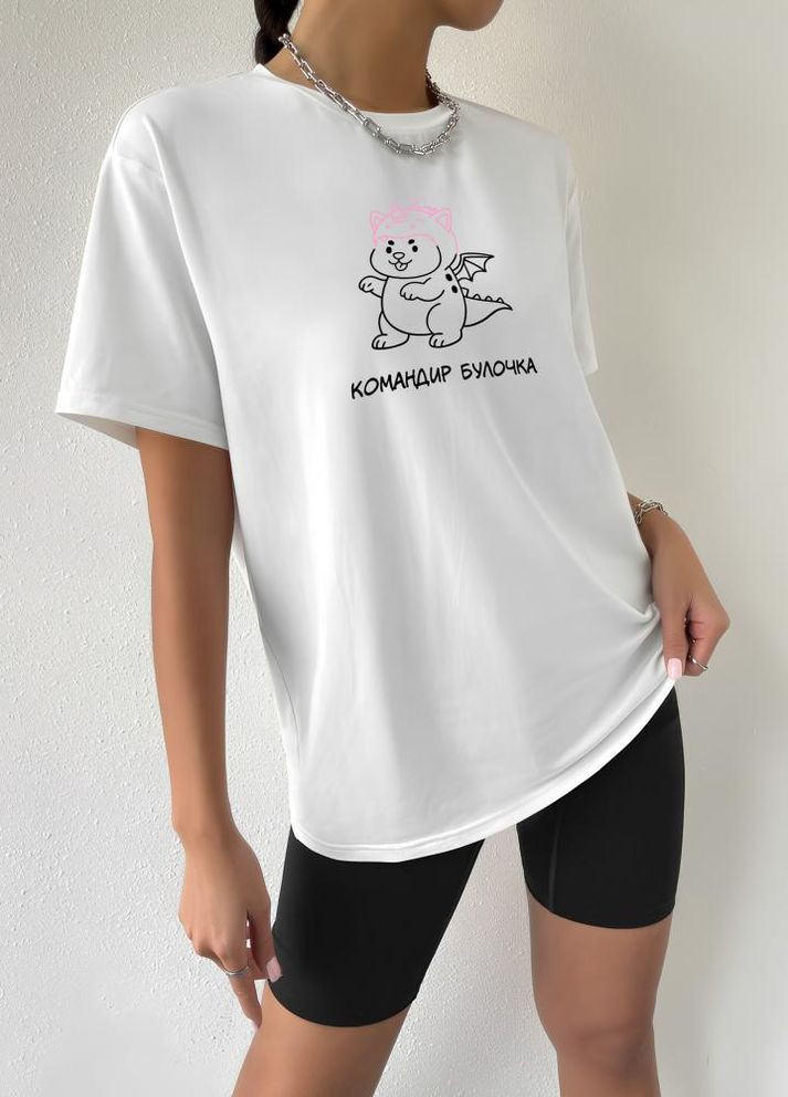 Футболка жіноча з принтмо стильна модна оверсайз стильна літо No Brand - (341485901)