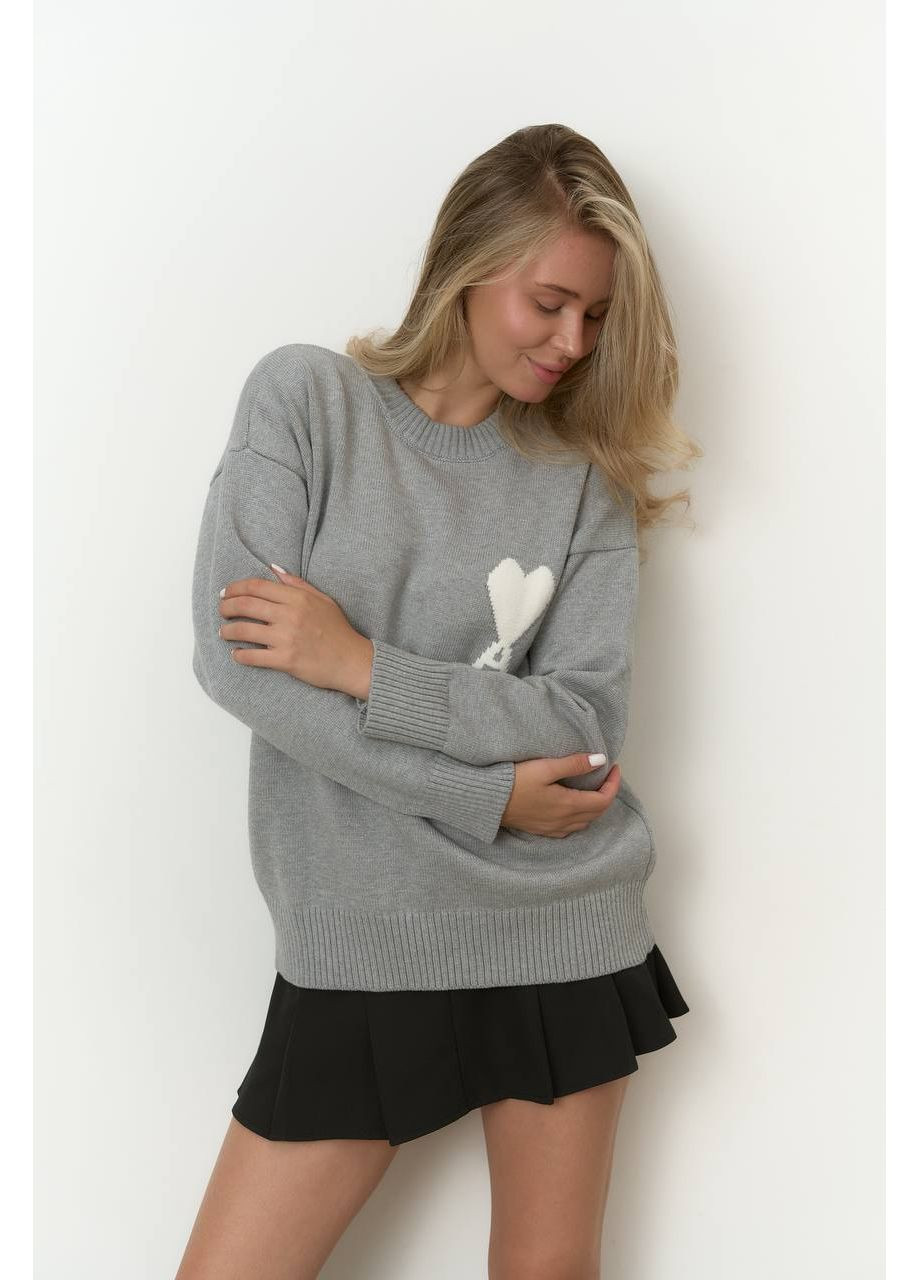 Серый демисезонный свитер ami джемпер Україна