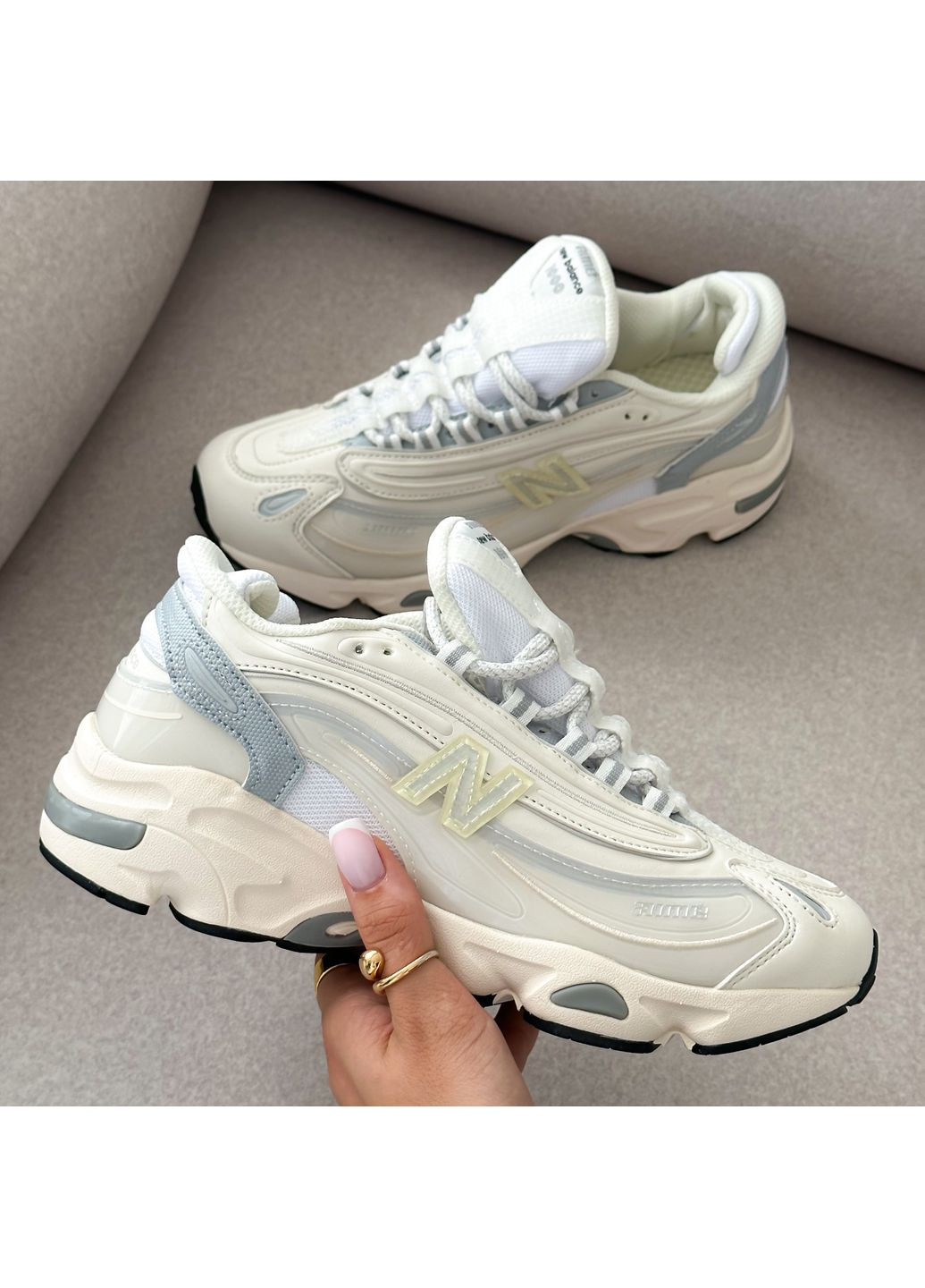 Кросівки жіночі і чоловічі New Balance 100 Aimе Leon Dore Cream | Нью Беланс 100 білі No Brand білі демісезони (350936269)