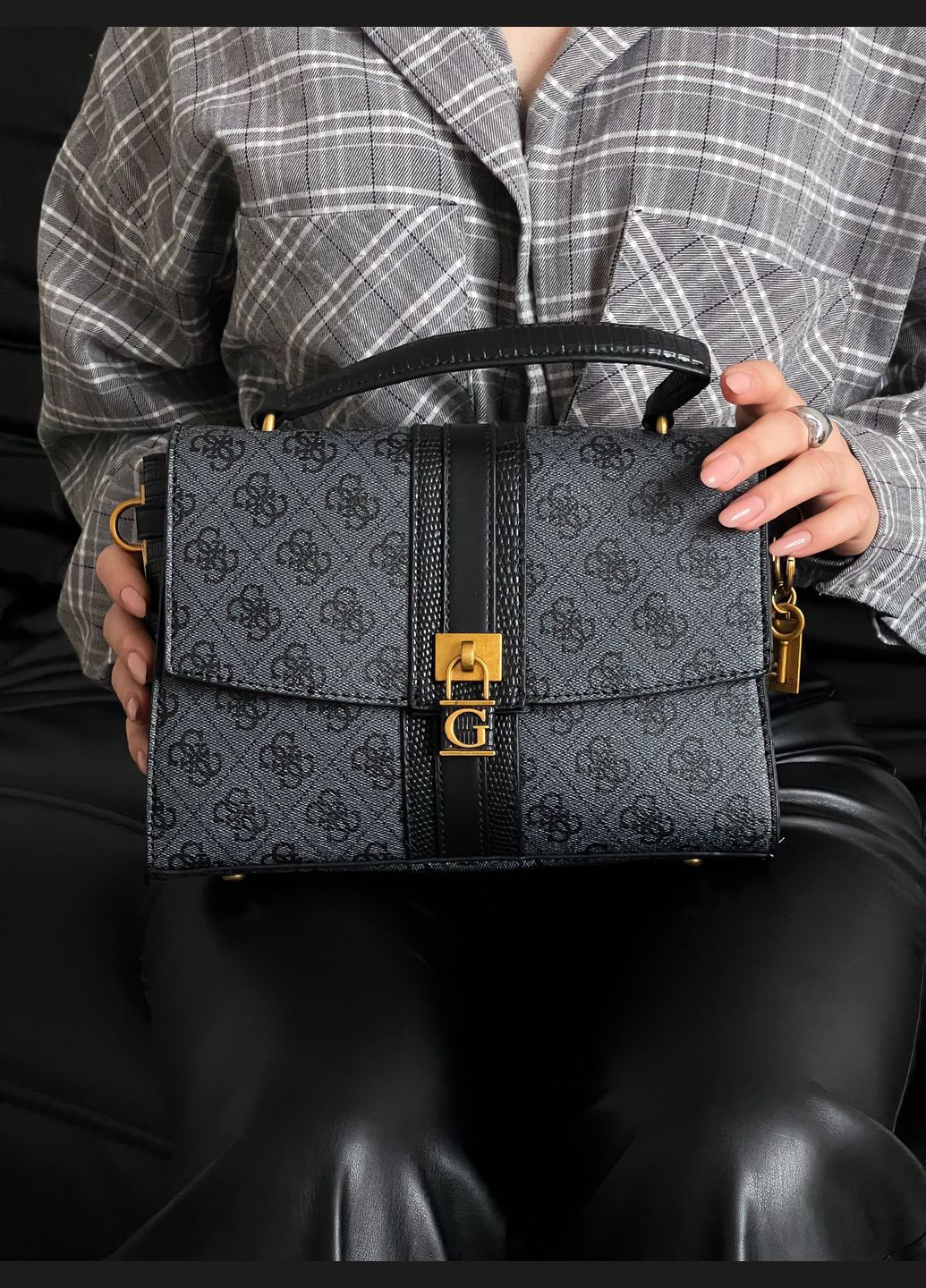 Жіноча сумка Гесс Ginevra Logo Elite (сірий колір) No Brand (318652845)