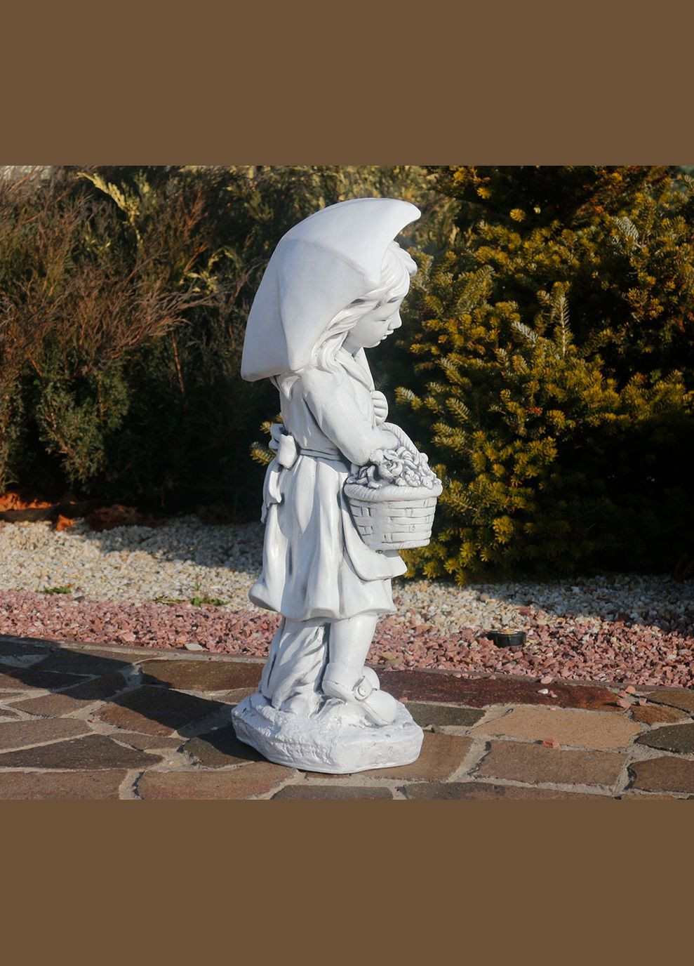 Садова фігура Дівчинка із парасолькою полігіпс 66х30х22 см (ПОЛІ12146 ) Гранд Презент (284419178)