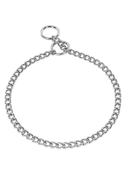 Collar Round Narrow Link ошейник для собак, короткое круглое звено 3 мм, 40 см, Хромированная сталь (4022853070845) Sprenger (343276297)