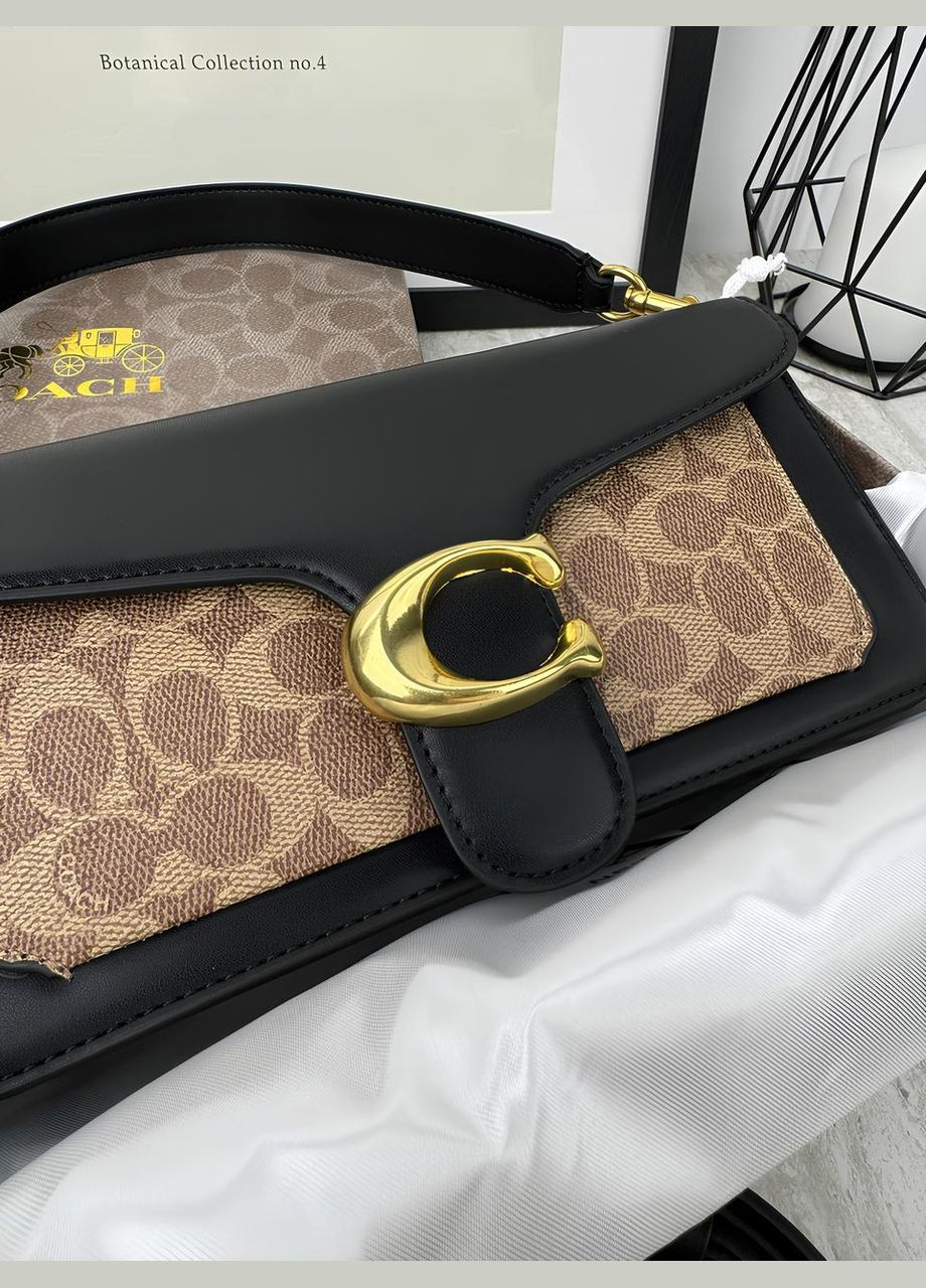 Женская сумка черно-бежевый через плечо No Brand (322464523)