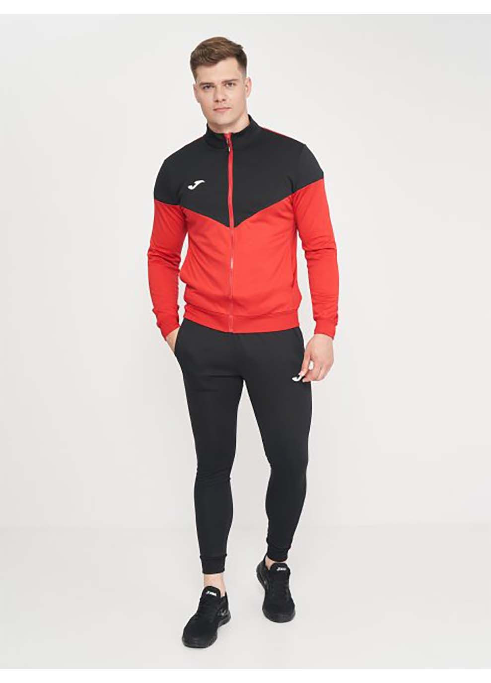 Чоловічий спортивний костюм OXFORD Чорний Червоний Joma (323460225)