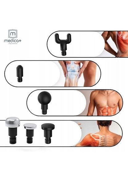 Перкуссионный ручной массажер для тела и мышц Medica+ MassHand Pro 6.0 гарантия 1 год Medica+ (296573352)