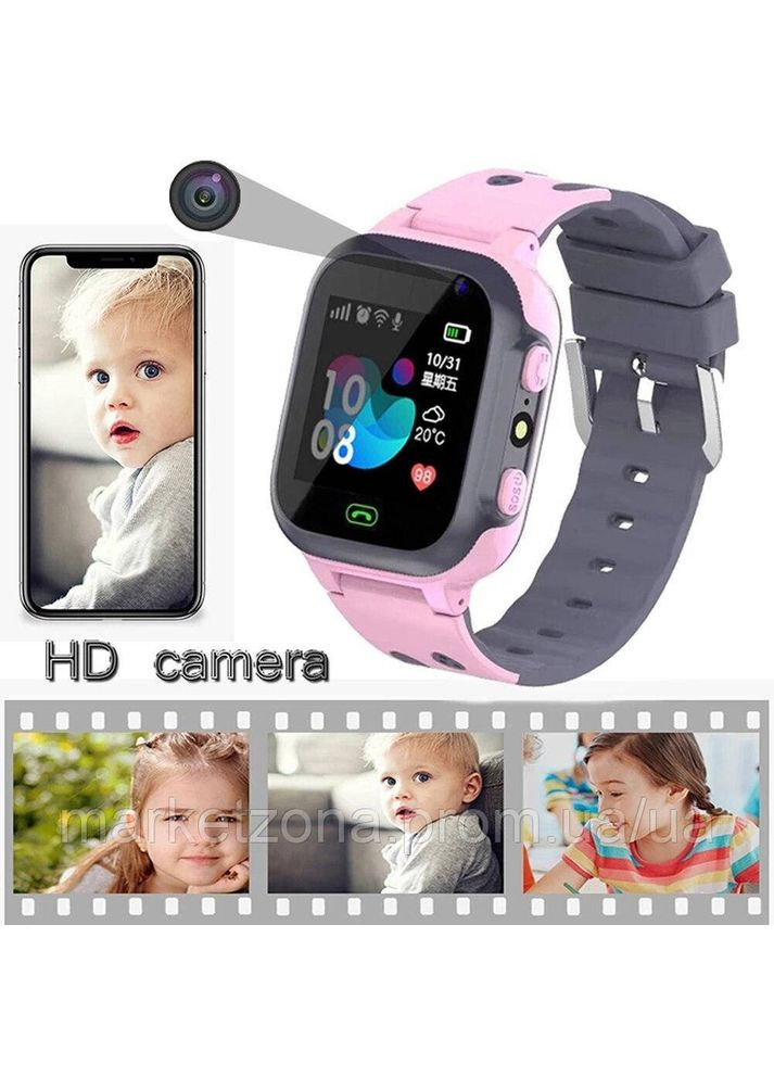 Дитячий смарт годинник Z1 з сім картою відстеженням українською мовою для дівчинки рожевий Smart Baby Watch (334314615)