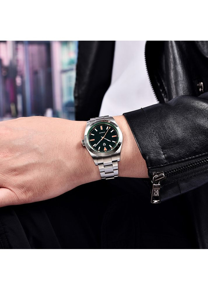 Годинник механічний з автопідзаводом сріблястий для чоловіків класичний з сапфіровим склом ProDobro (367265834)