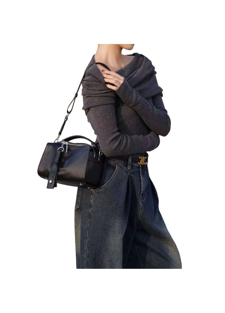 Жіноча об'ємна шкіряна сумка через плече кросбоді RoyalBag NB2-8669A (299179412)