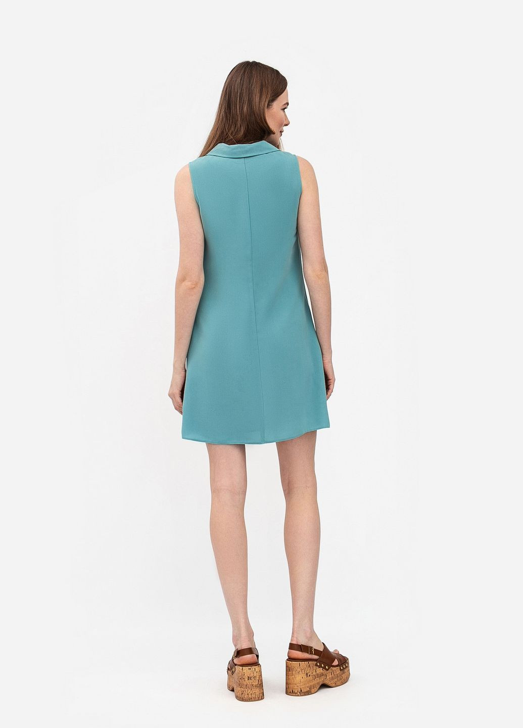 М'ятна ділова сукня Lesia однотонна