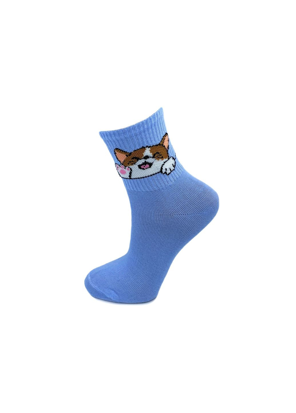 Комбинированные носки детские, высокая резинка. микс собачек. комплект из 3х пар. цвет: цветной микс. Крокус анималистичные (336551226)