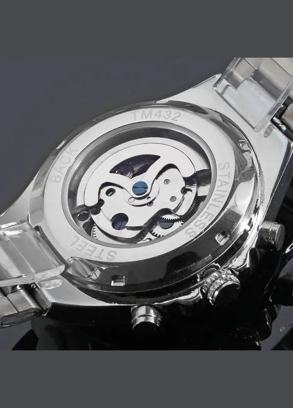 Часы мужские механические наручные Skeleton с автоподзаводом Серебристые (код: IBW903S) Winner (365865075)