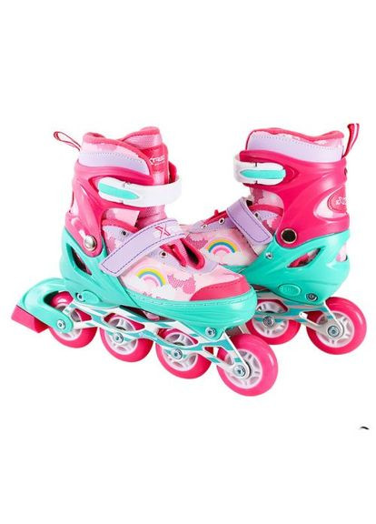 Ролики L (размер 38-41) металл.рама, колеса PU 1 светло, розовый MIC (361421617)