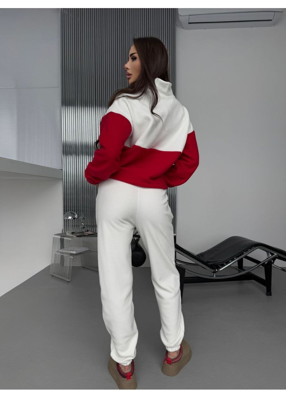 Спортивный флисовый костюм турецкий Флис Полар,кофта с вороном на молнии и брюки Джогеры Україна (367047194)