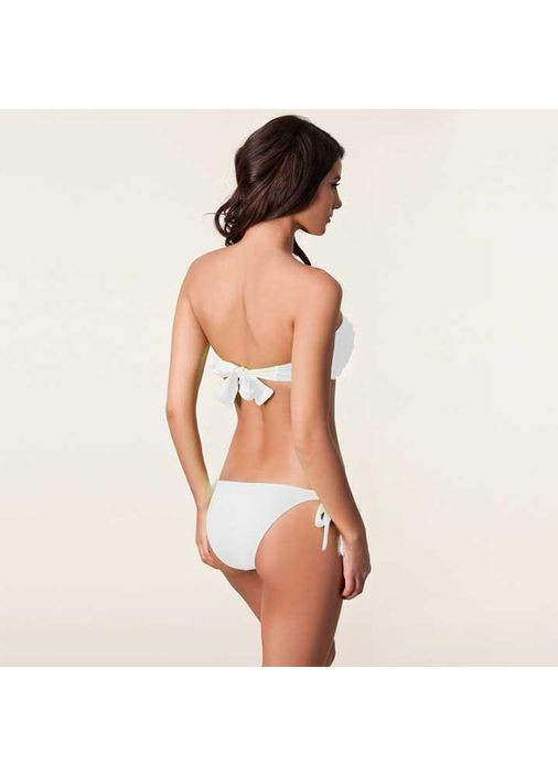 Белый летний купальник на завязках s-m белый хорошо тянется из высококачественных материалов на бретелях-завязках. China