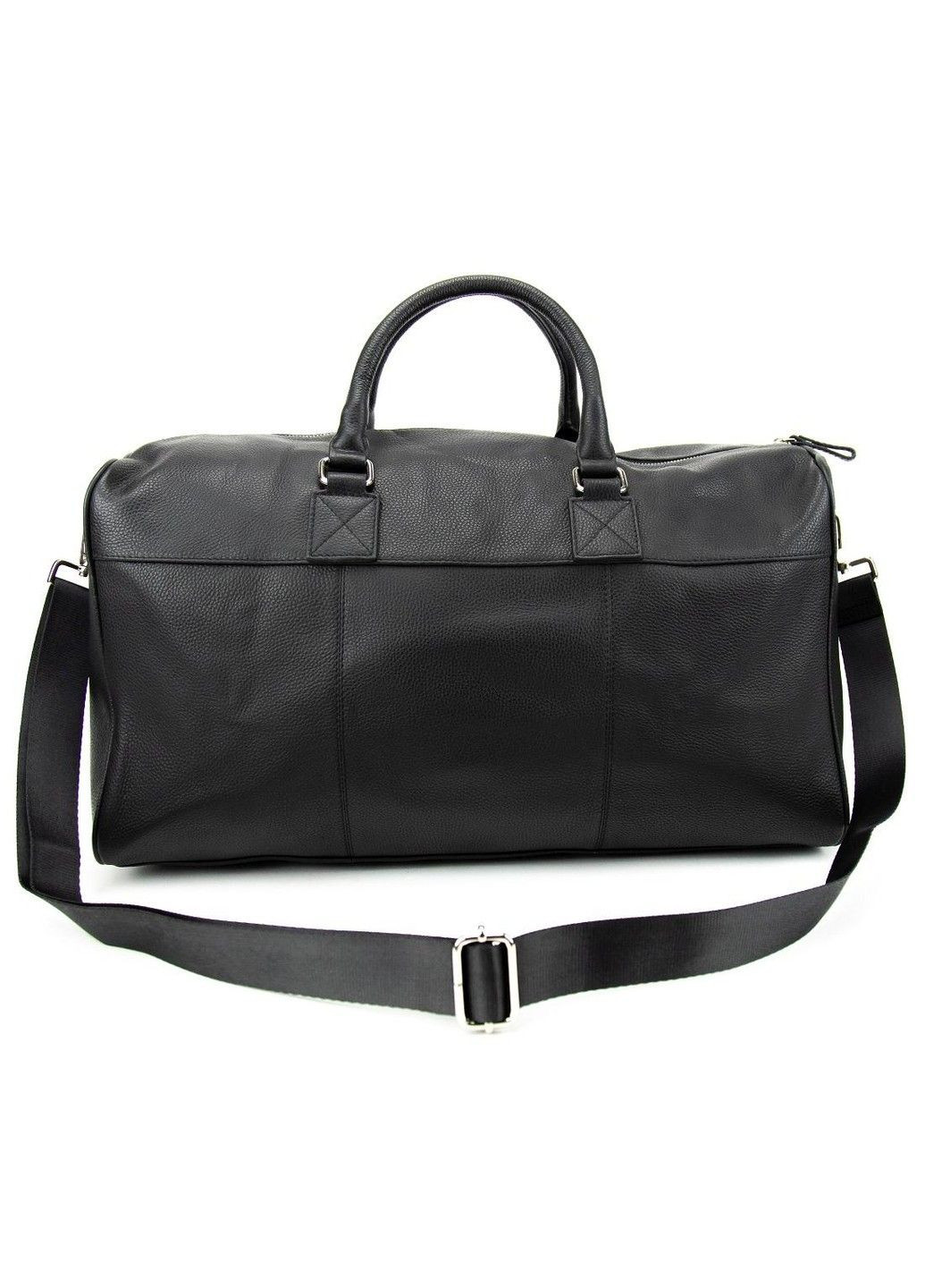 Вместительная кожаная дорожная сумка черного цвета S-TV-2703A Tavinchi (304265650)