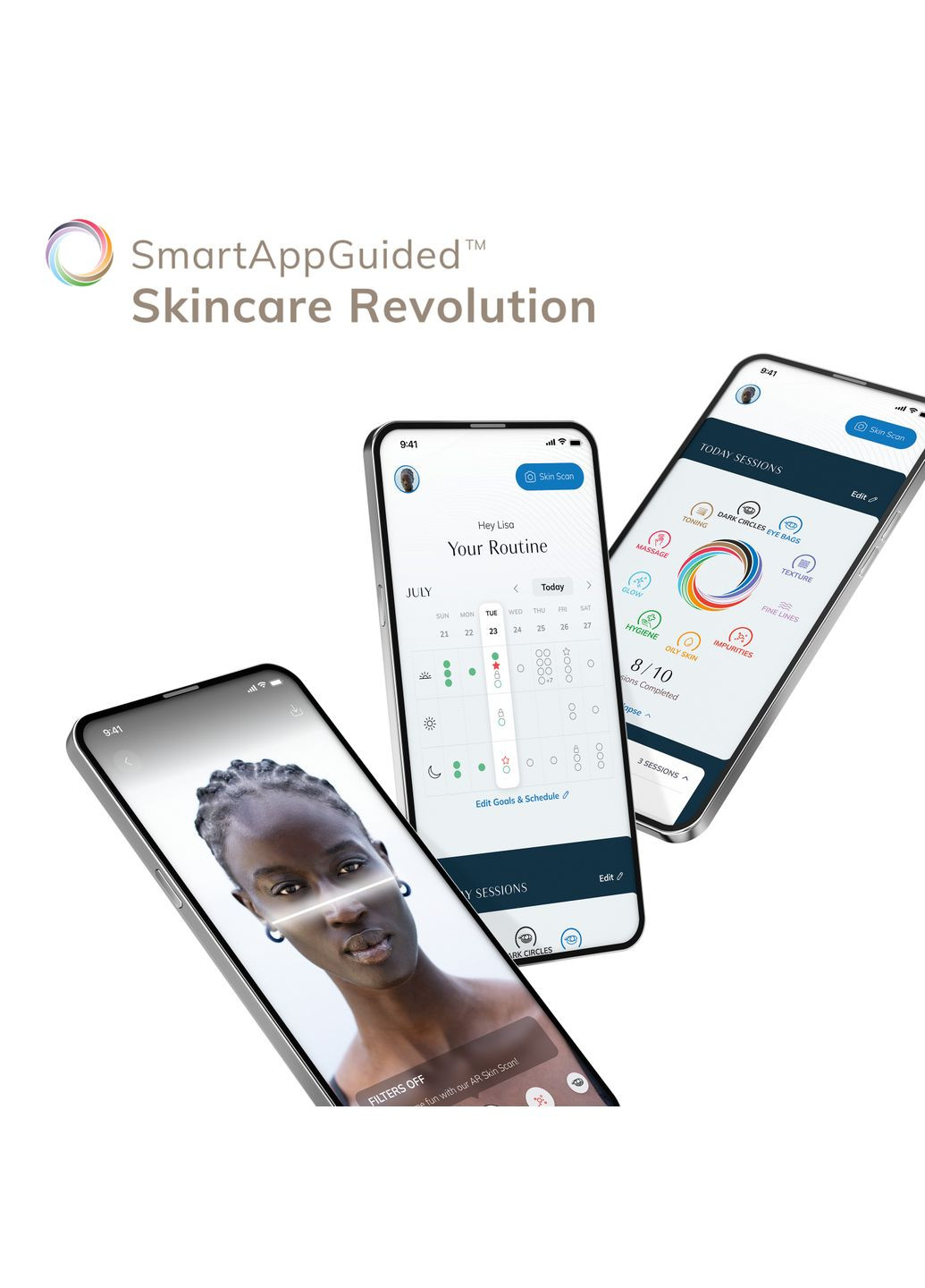 Массажер для лица и тела Sonic Cool&Warm Face and Body Massager 9в1 midnight GESKE (341526007)