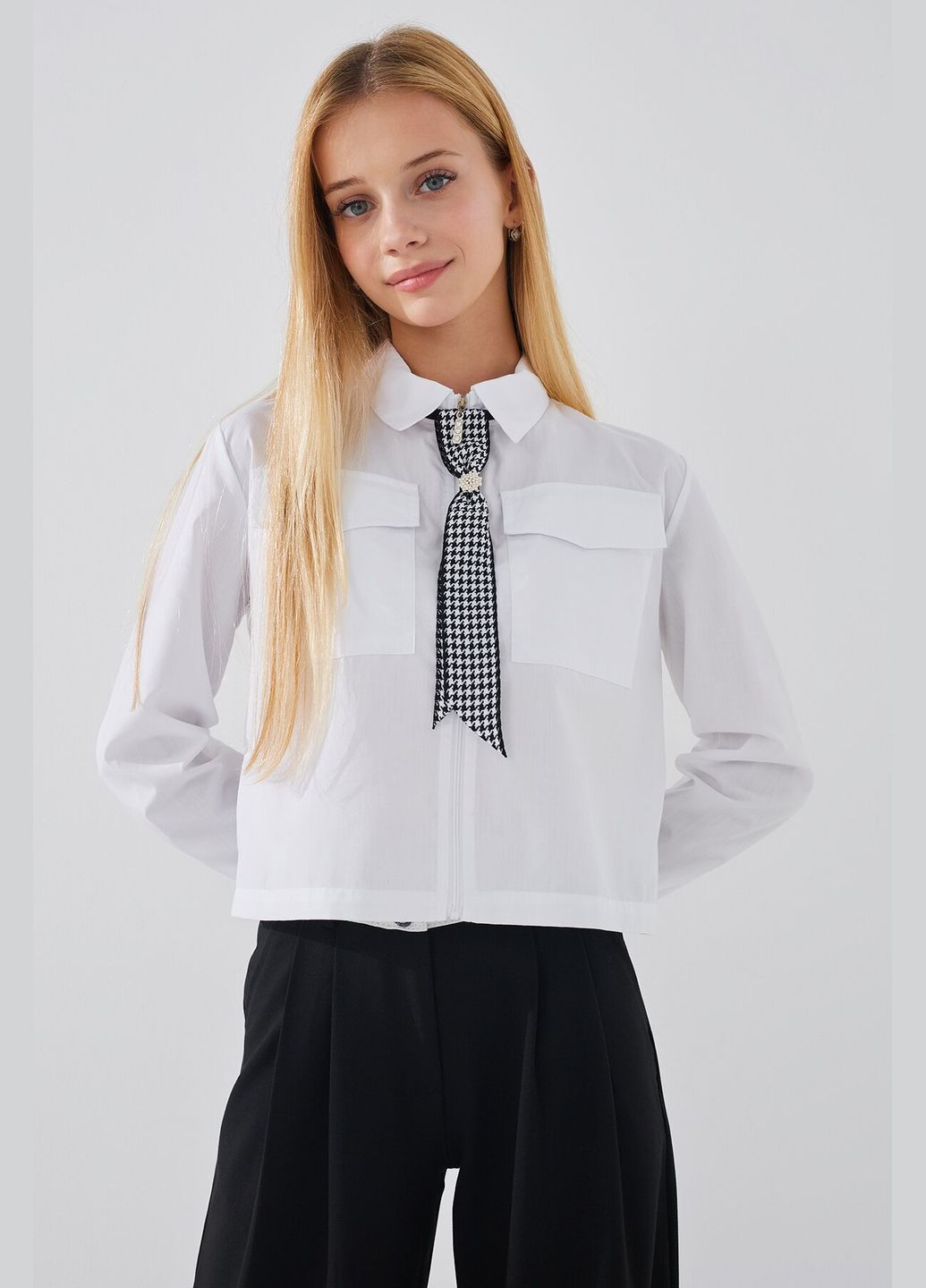 Белая повседневный рубашка Vio Faloni