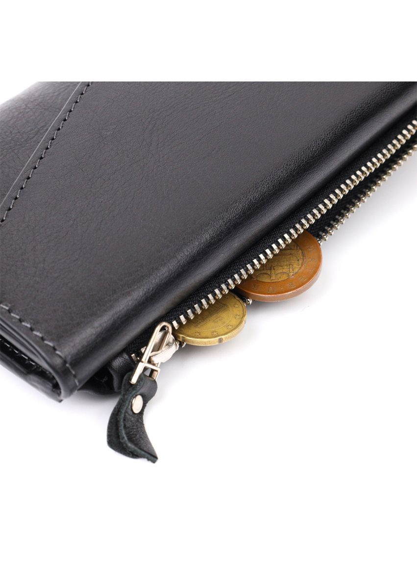 Стильный кошелек с монетницей снаружи из натуральной кожи 11646 Grande Pelle (329149490)