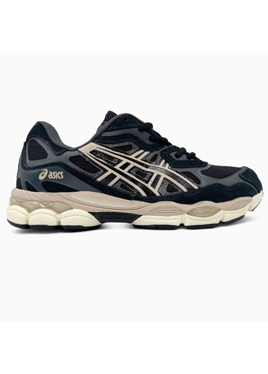 КРОСІВКИ ЖІНОЧІ ASICS GEL-NYC BLACK / GREY / BEIGE АСІКС ГЕЛЬ НЮК No Brand сірі демісезони (368867297)