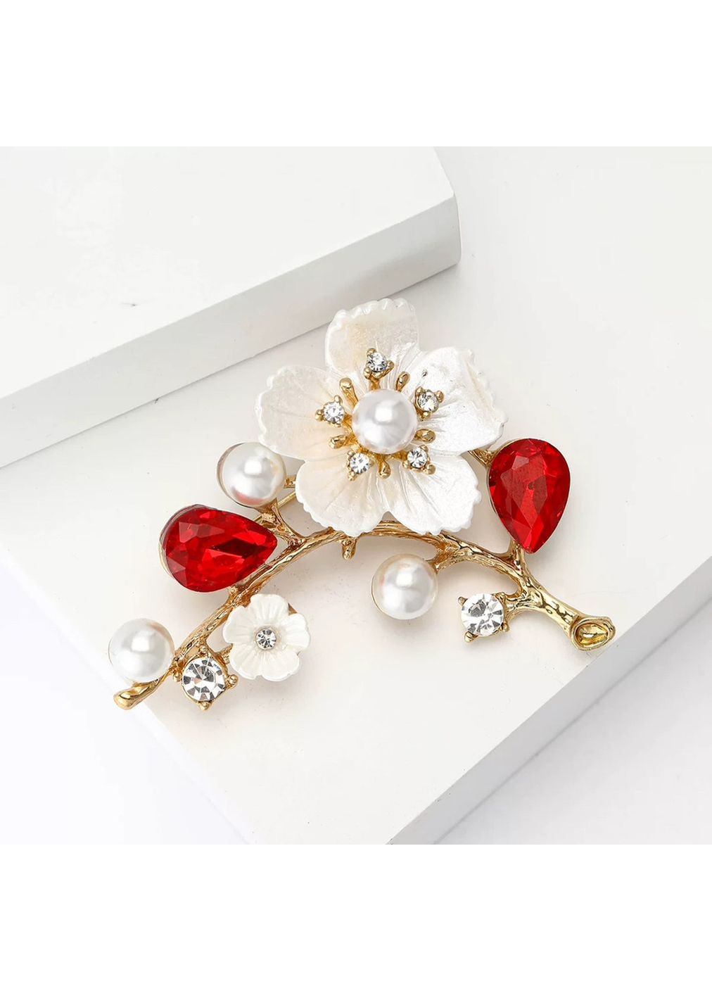 Брошка жіноча стильна Гілочка Сакури, прикраса на одяг брошка з квітами ( ) China (366875004)