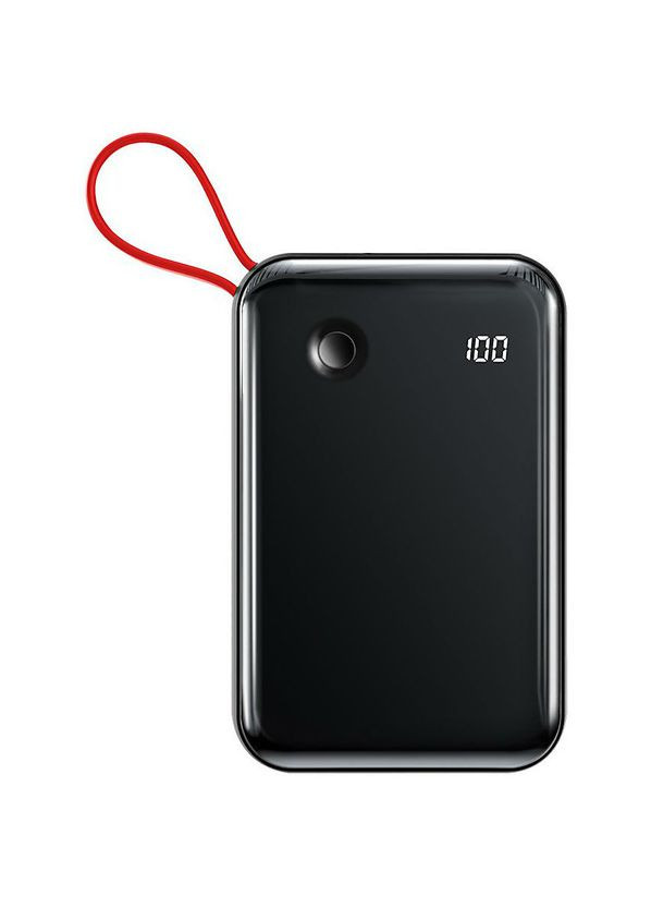 Зовнішній акумулятор Mini S Digital Display 3 A з кабелем для iPhone Lightning чорний Baseus (279554162)
