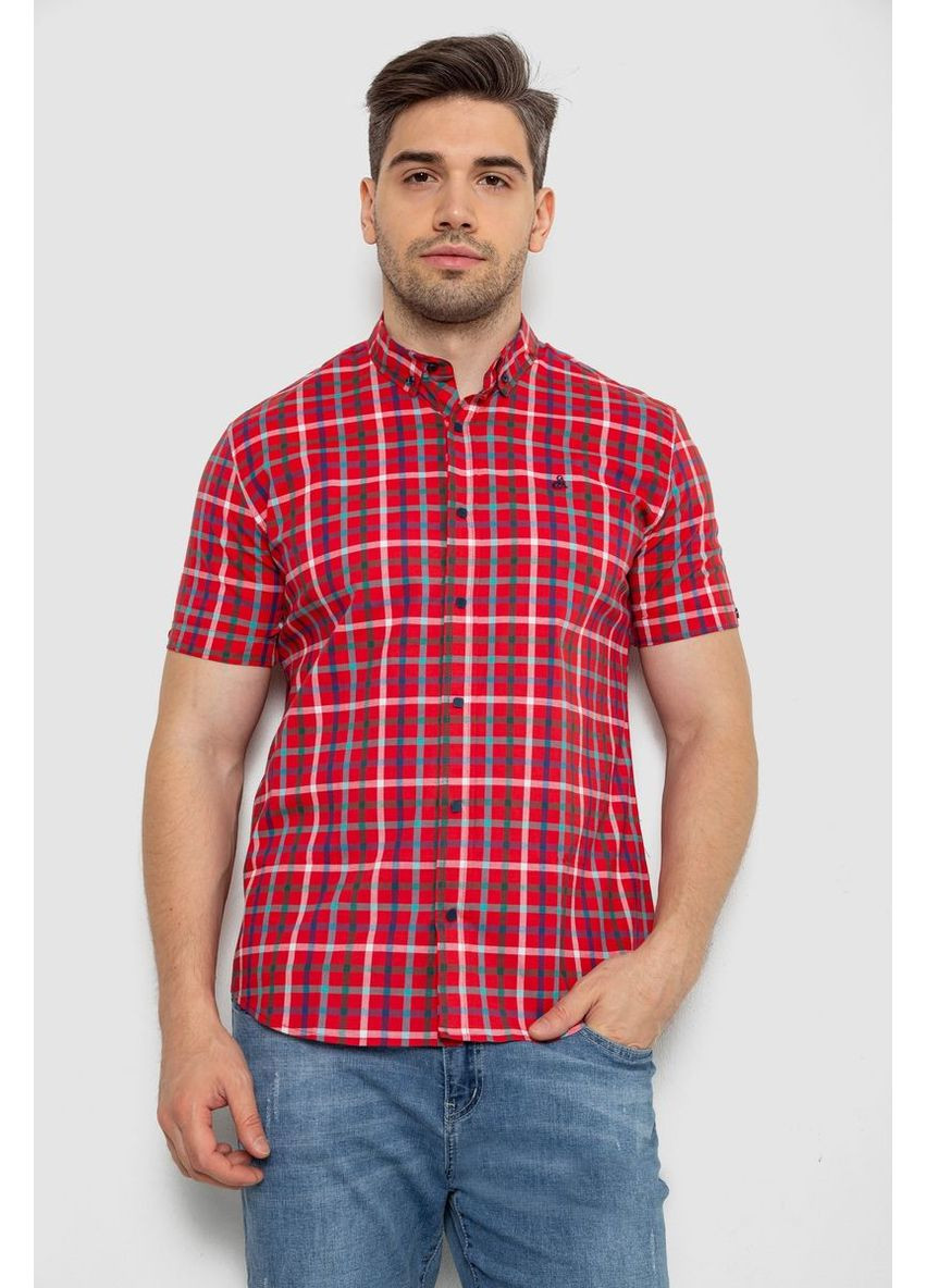 Сорочка чоловіча в клітку, колір червоний, 214R831 Ager (369971903)
