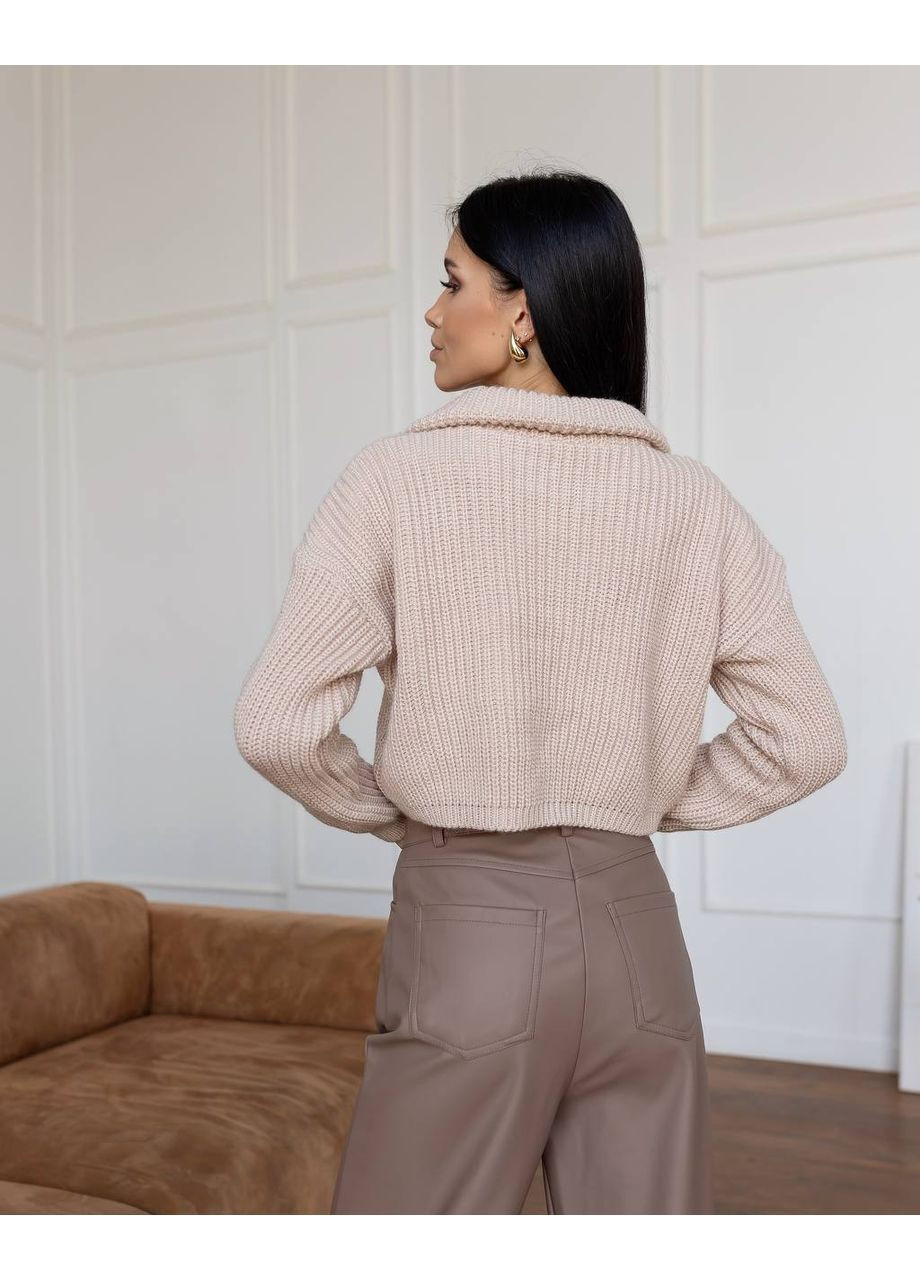 Светло-бежевый демисезонный свитер женский KaraMix