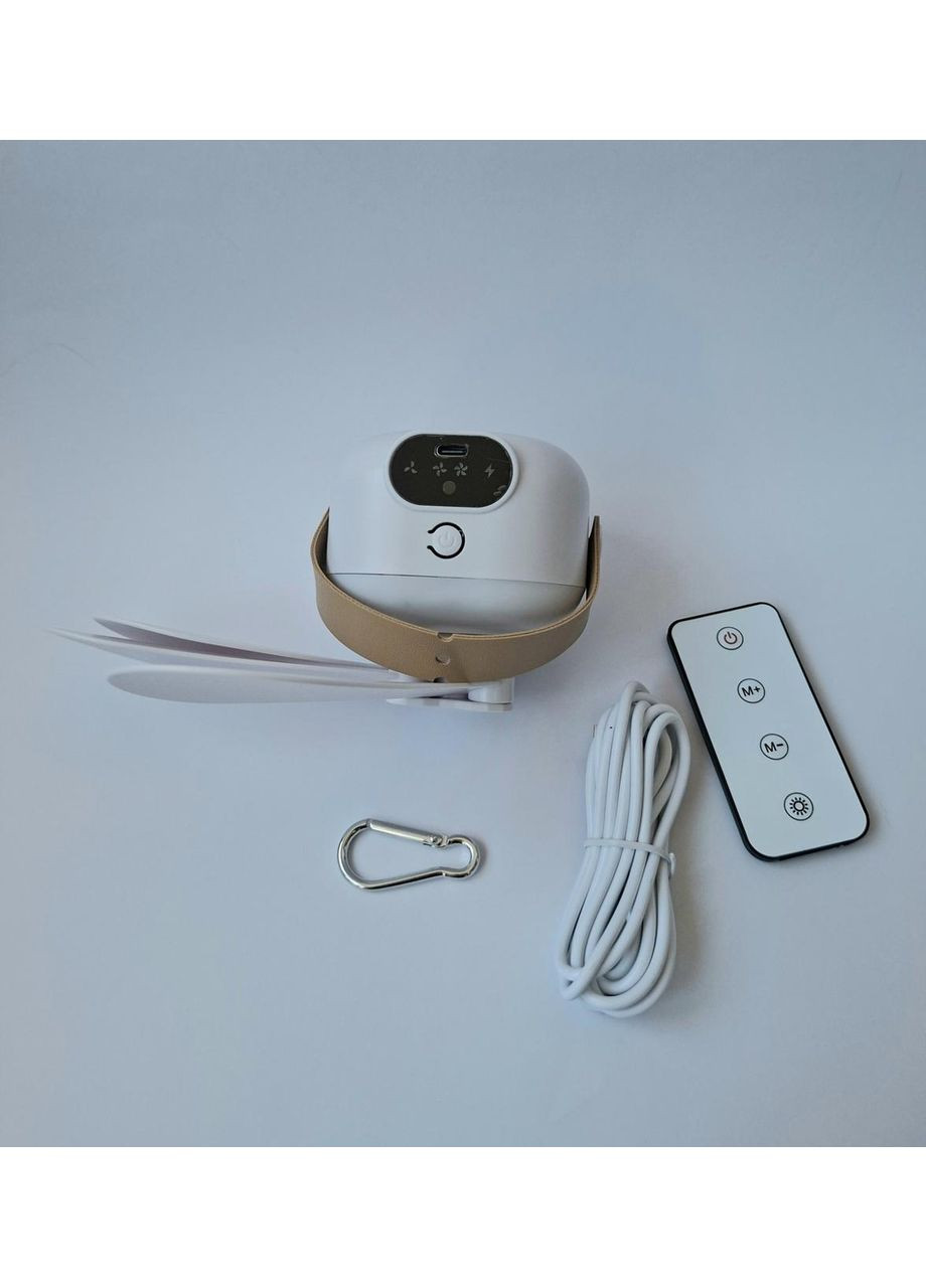 Аккумуляторный универсальный вентилятор с подсветкой 2в1 D-456 пульт No Brand (342118715)