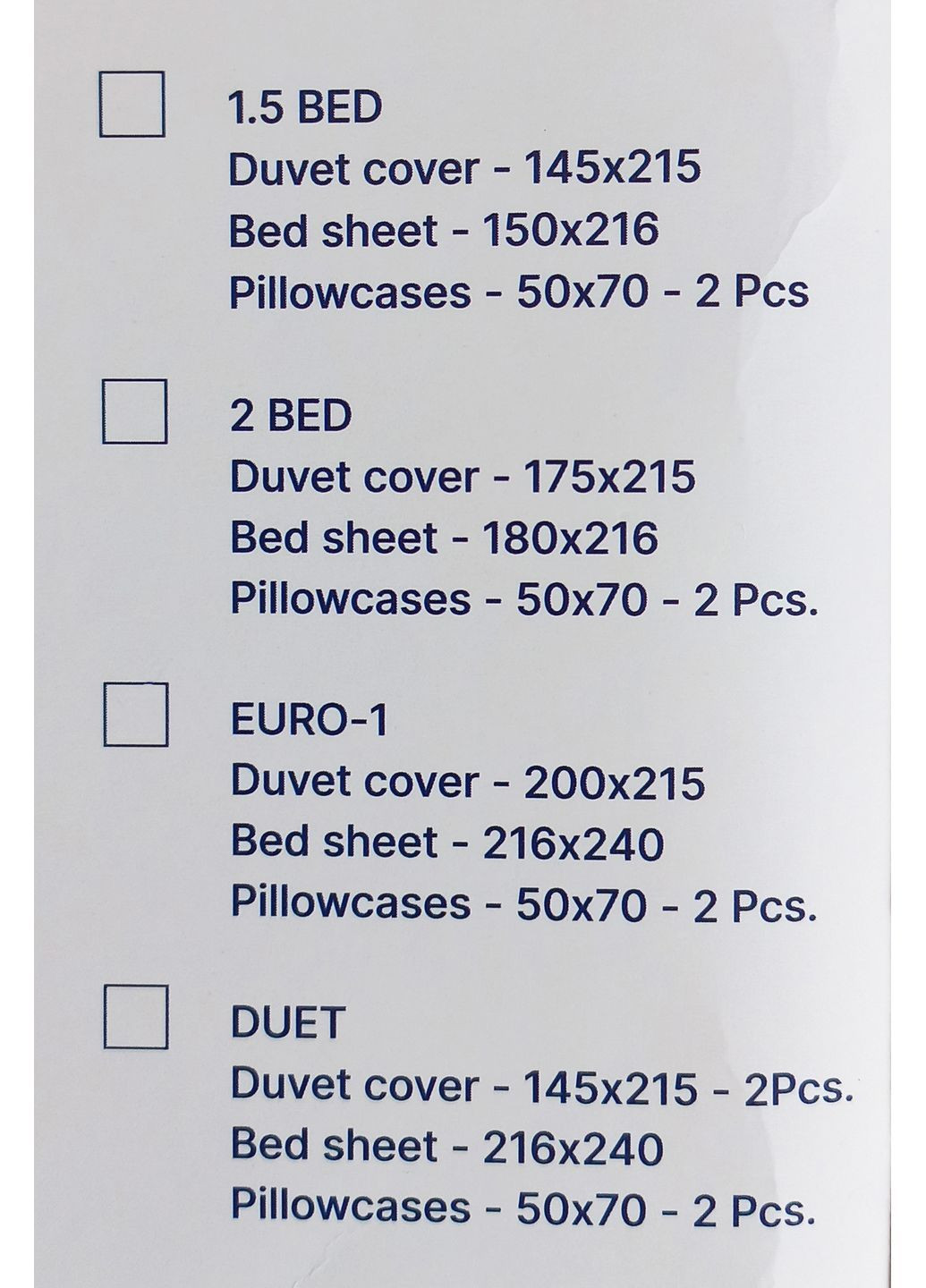 Комплект постільної білизни бавовна полуторний 145х215 ANDIN (362695225)