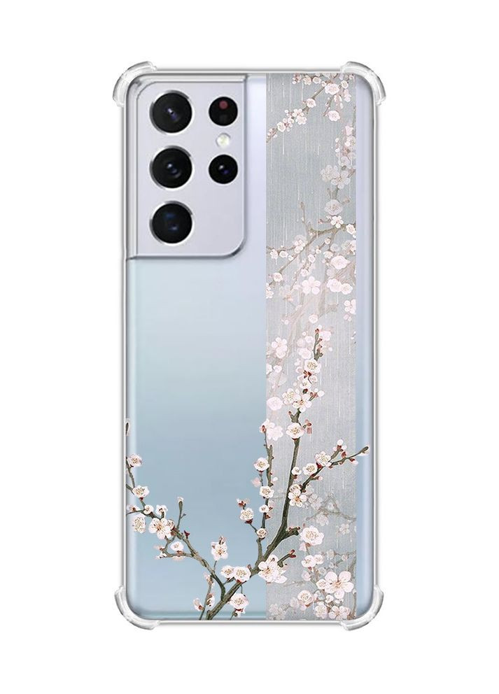 Чохол з потовщеними кутами на Samsung Galaxy S21 Ultra:: Квітуча сакура (принт 285) Creative (360707660)