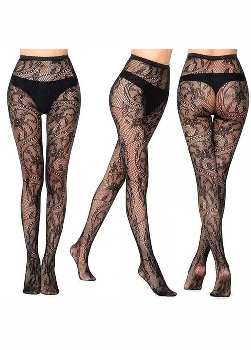 Колготки з візерунком "Квіти" 2/3/4 ( ) - Еротична білизна Drive No Brand (327875815)