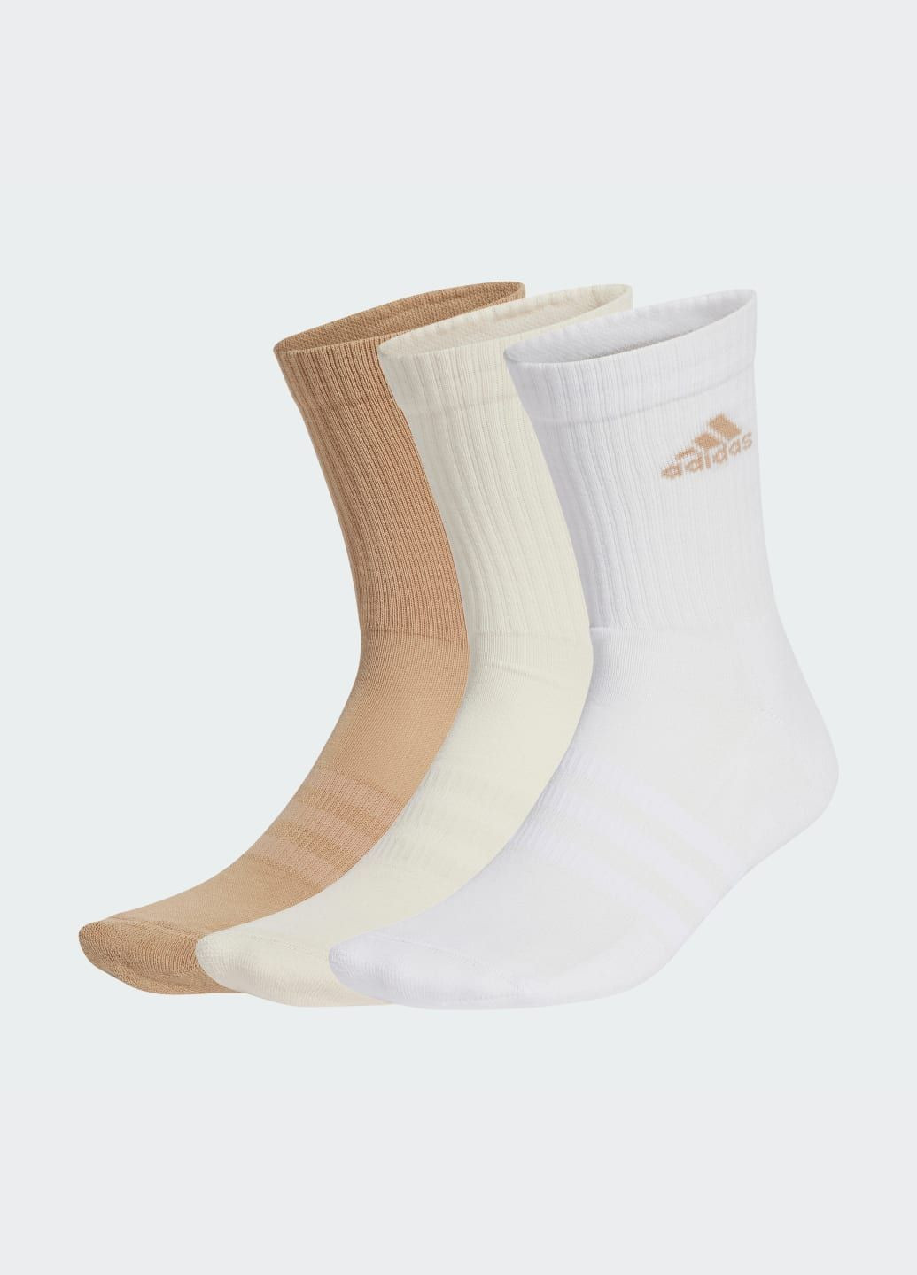 Білі три пари шкарпеток cushioned crew adidas логотипи (342394733)