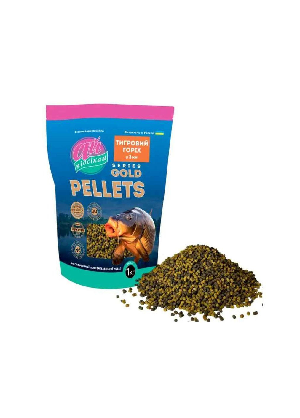 Приманка в гранулах Pellets Тигровый орех GOLD Ø3.0мм в зип. упаковке Ай Підсікай (361316953)