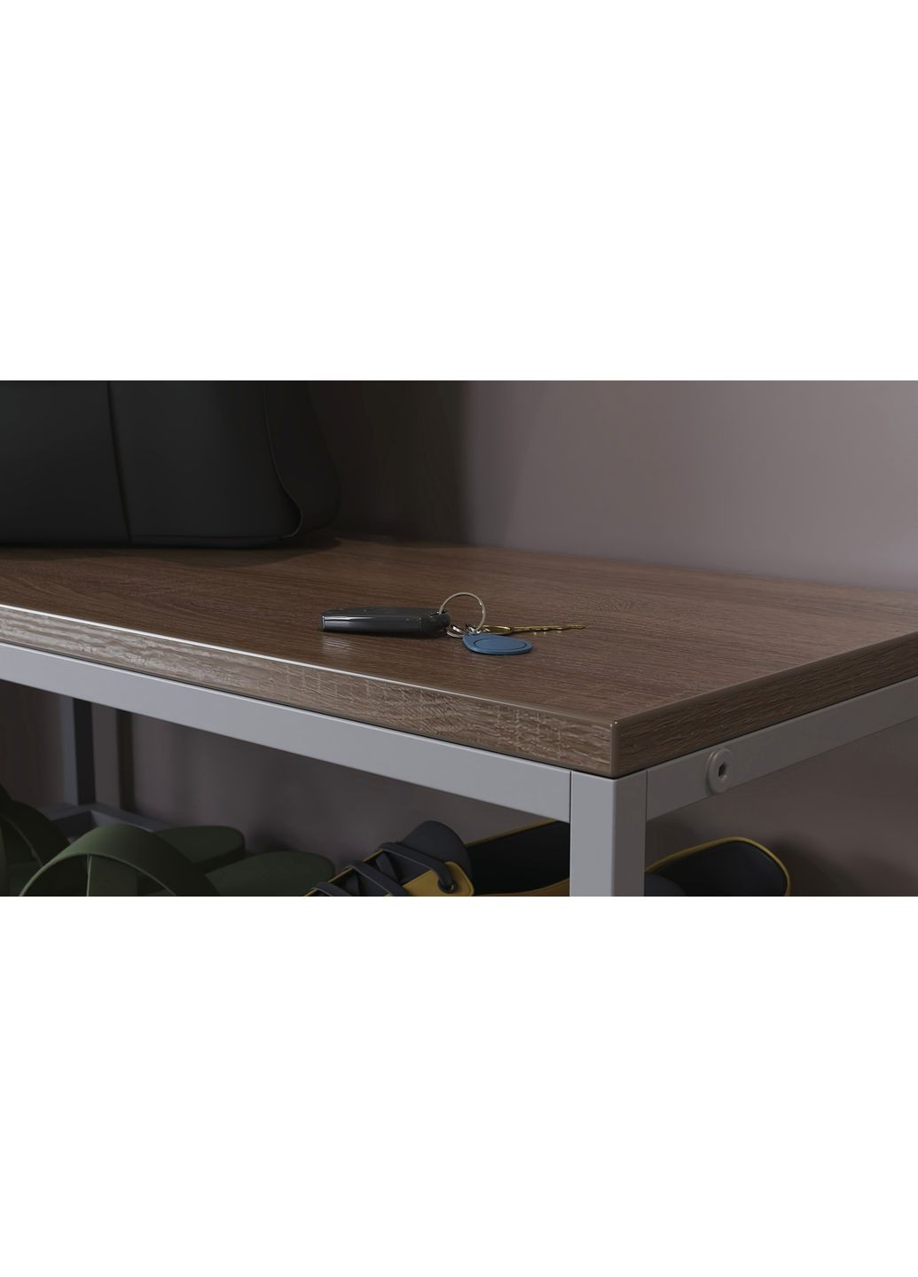 Банкетка универсальная Слайм 45x63x26 серый ДСП 16мм (FRD-104083) Ferrum-decor (353498282)