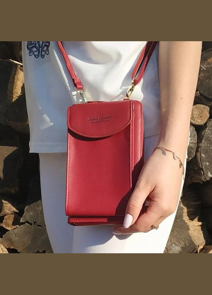 Женский кошелек Red сумка-клатч для телефона денег банковских карт Baellerry N8591 (301214869)