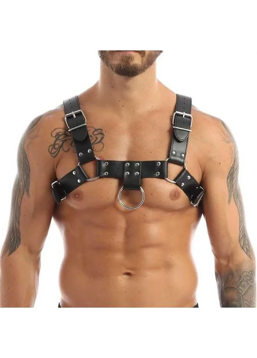 Чоловіча портупея з широкими ремінцями та кільцями M-XL No Brand (368893640)