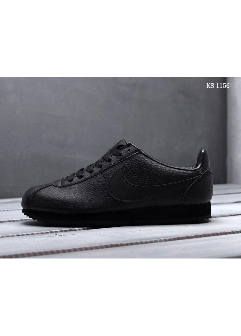 КРОССОВКИ ЖЕНСКИЕ NIKE CORTEZ BLACK НАЙК КОРТЕЗ ЧЕРНЫЕ No Brand чёрные демисезоны (392009589)