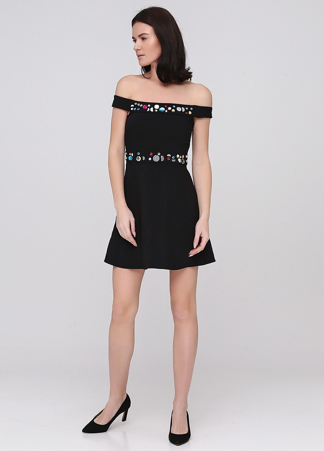 Черное кэжуал платье Monki однотонное