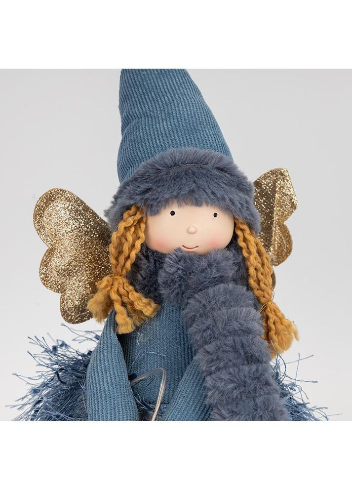 Фигурка телескопическая с подсветкой Девочкагномик в голубом, 50 см ELISEY (368672094)