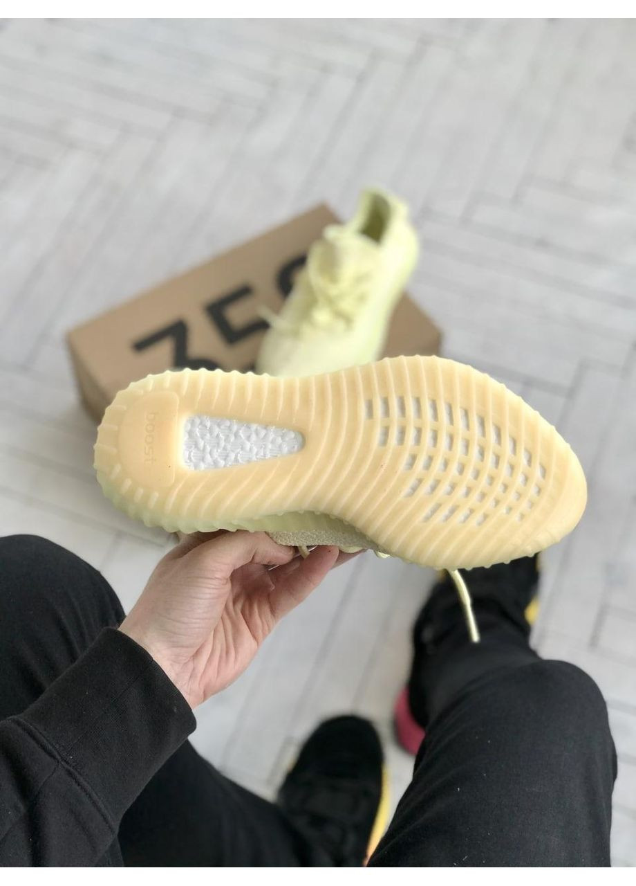 КРОССОВКИ ЖЕНСКИЕ ADIDAS YEEZY BOOST 350 V2 LIGHT YELLOW АДИДАС ИЗИ БУСТ No Brand жёлтые демисезоны (368887764)