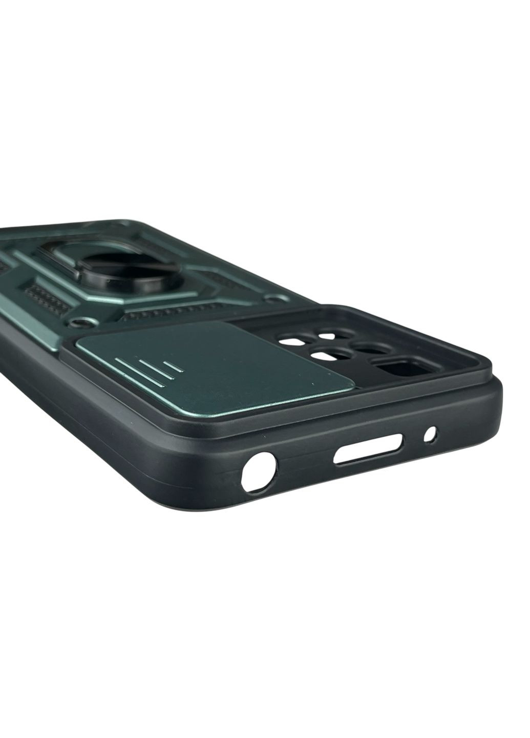 Чохол для Redmi 10 броньований з кільцем-тримачем підставкою зі шторкою на сяомі редмі 10 зелений rg1 Xiaomi (366387573)