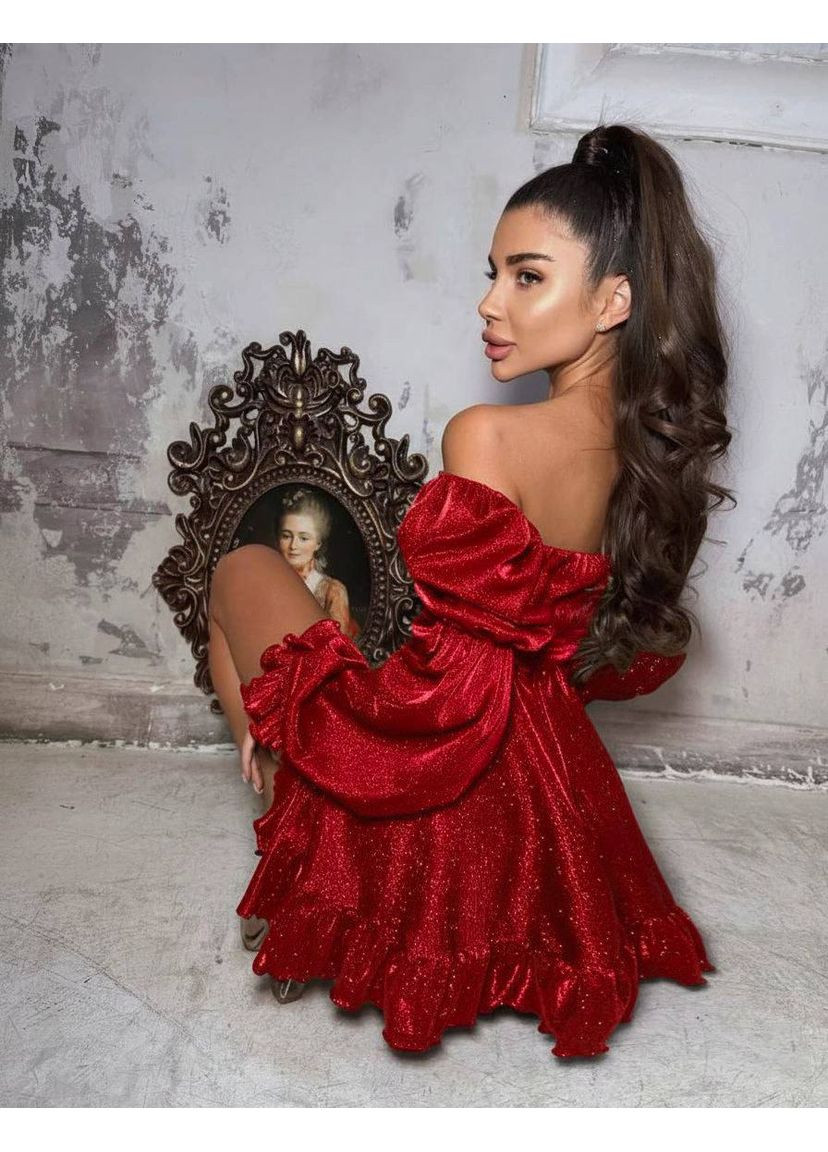 Красное кэжуал платье N.Family однотонное