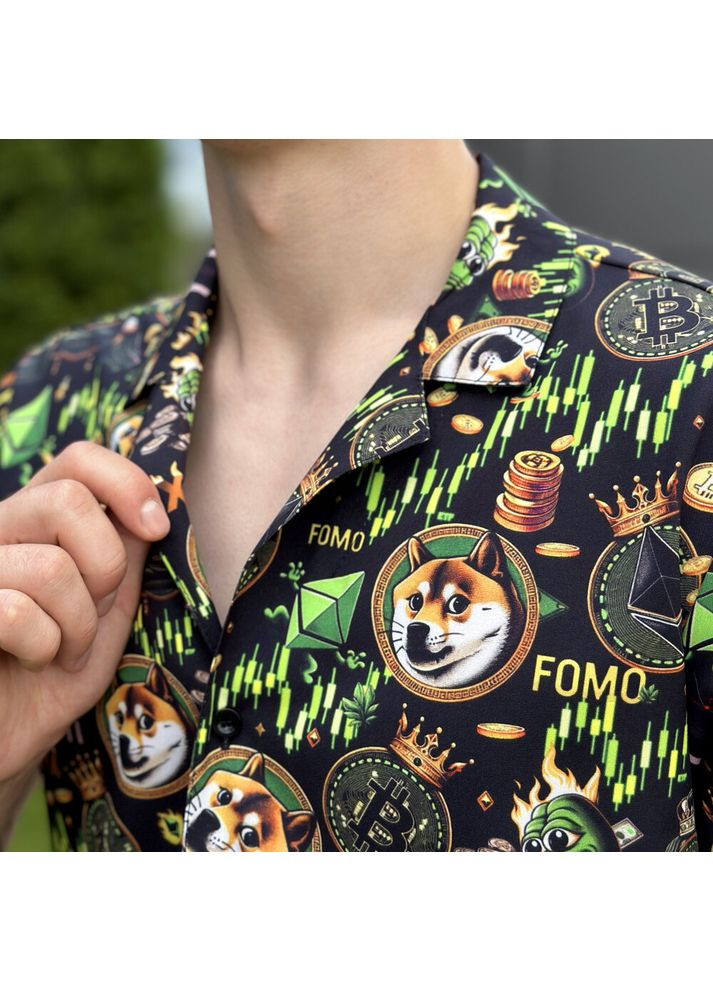 Черная повседневный рубашка Pobedov