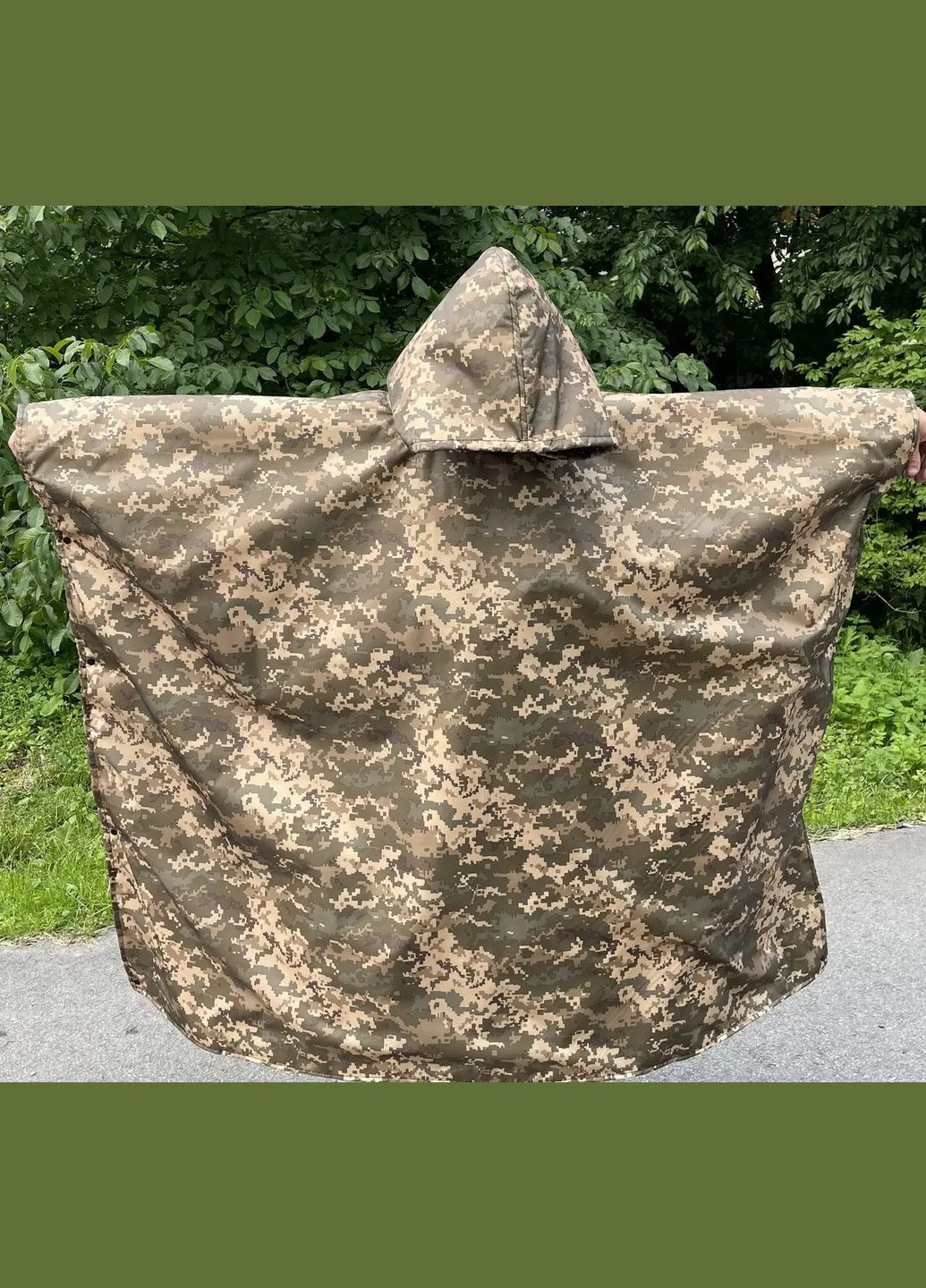 Анти-тепловізор Подвійний захист Дощовик плащ намет Пончо Піксель No Brand (301082994)