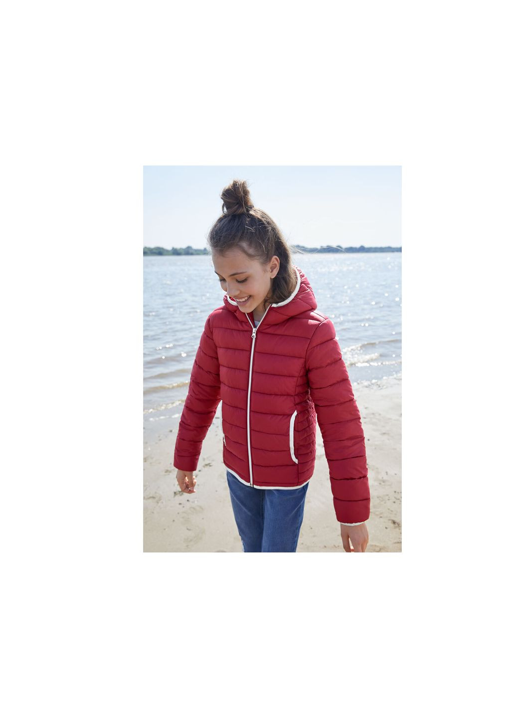 Бордова демісезонна куртка демісезонна водовідштовхувальна та вітрозахисна для дівчинки 357764 бордовий Pepperts