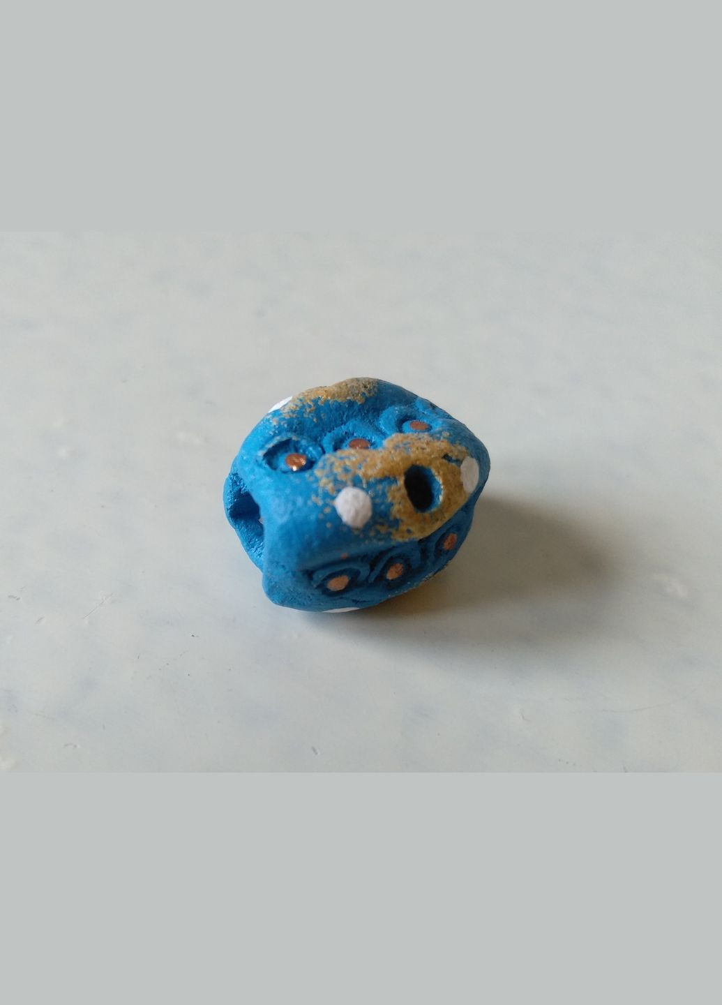 Керамическая бусина ручной работы "Фантазийные Узоры №2" (голубая) Коти&Ангели (301533144)