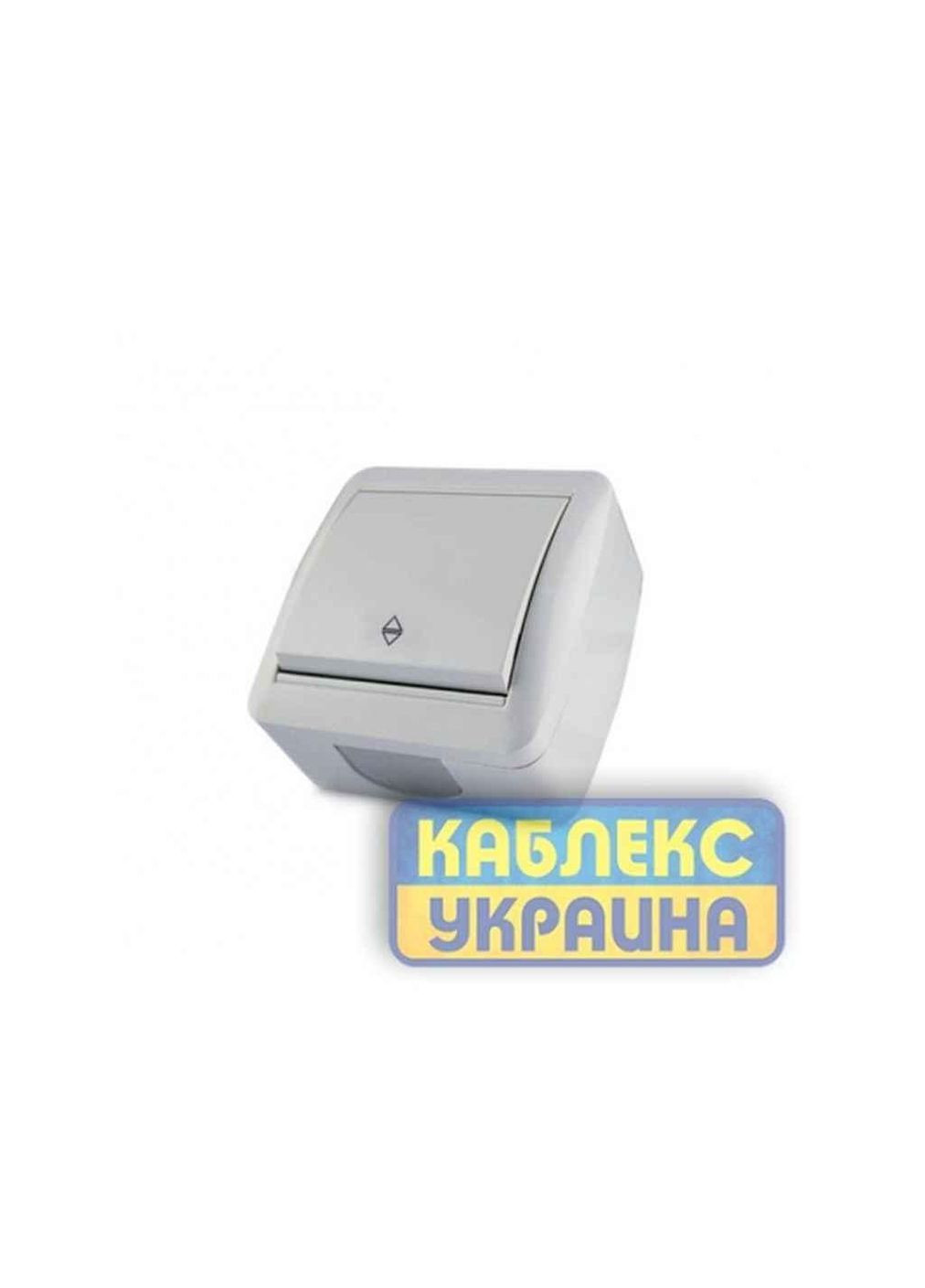 Выключатель 1кл. проходной Белый Viktori внешний IP-44 ТМ GiSelt (340285443)