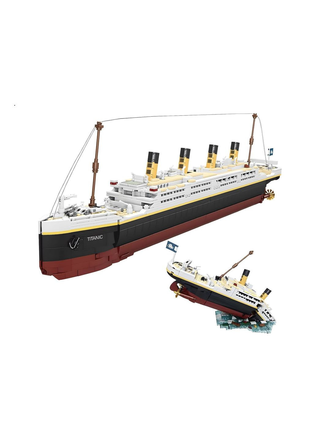 Конструктор "Титанік" 2в1 - модель корабля 1507 деталі довжина 68,5см Bella (350201748)