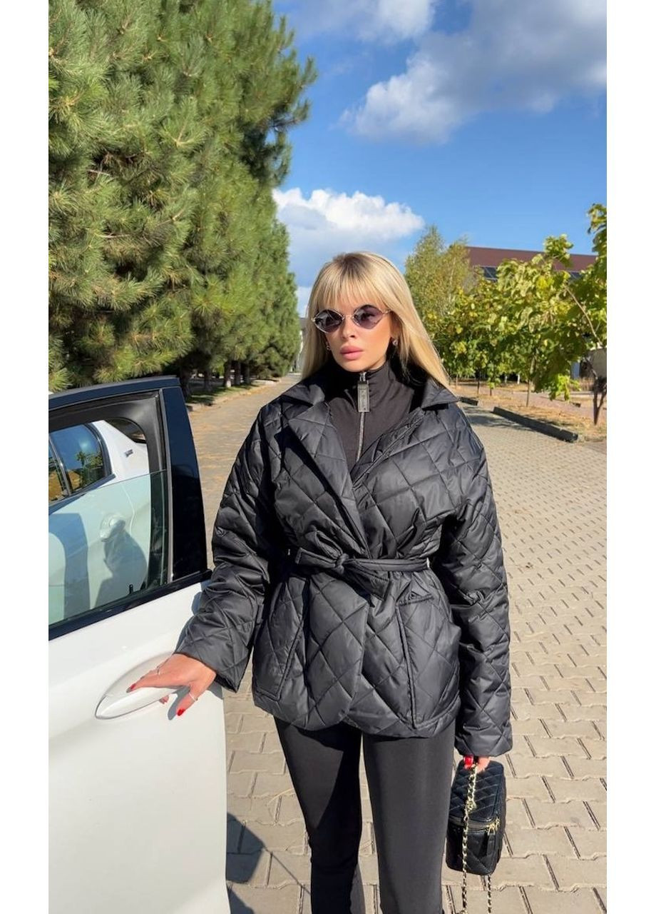 Чорна демісезонна куртка, колір чорний Fashion